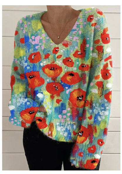 Halloween Knitted Sweater For Women Autumn Gothic Pumpkin Print Streetwear Harajuku Winter Warm Loose Casual Pullover