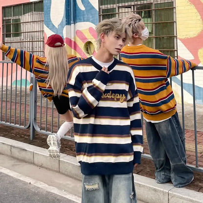 Urban Harmony Striped Pullover