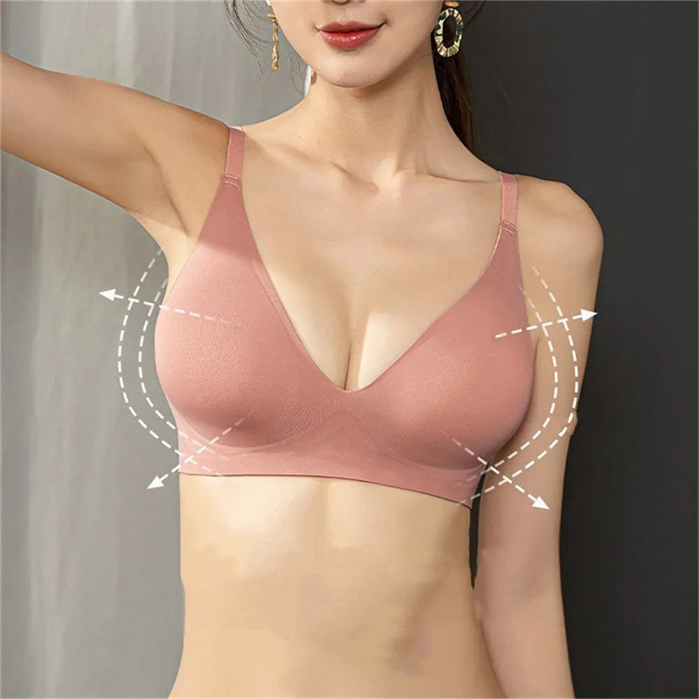 Externally Supported Push-Up Bra – Breathable Wire-Free Lift