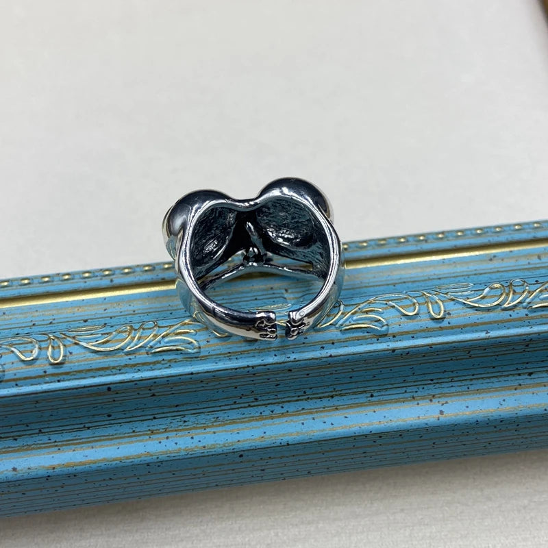 Big-Eyed Frog Ring – Retro Acrylic Adjustable Unisex Statement Ring