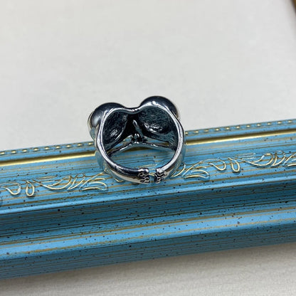 Big-Eyed Frog Ring – Retro Acrylic Adjustable Unisex Statement Ring