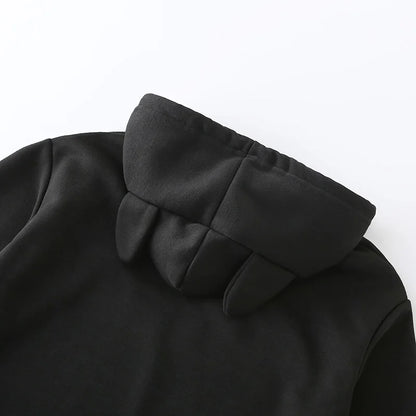 Womens Japanese Graphic Cat Ears Hoodies