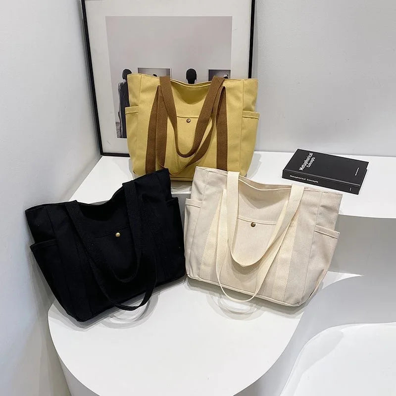 London Books Women Canvas Shoulder Tote Bag