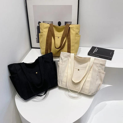 London Books Women Canvas Shoulder Tote Bag