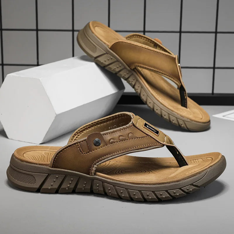 Mens Beach Shoes Slippers Unisex Hollow Out Casual Couple Beach Sandals Flip Flops Non Slip Water Shoes For Men