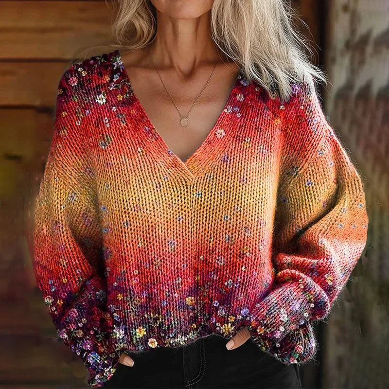 Halloween Knitted Sweater For Women Autumn Gothic Pumpkin Print Streetwear Harajuku Winter Warm Loose Casual Pullover