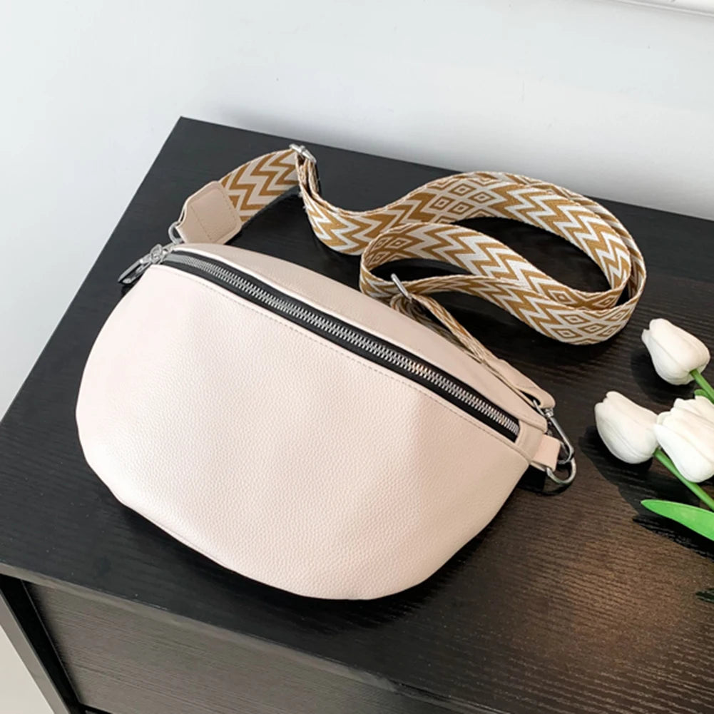 Women Zip Up Soft Messenger Bags