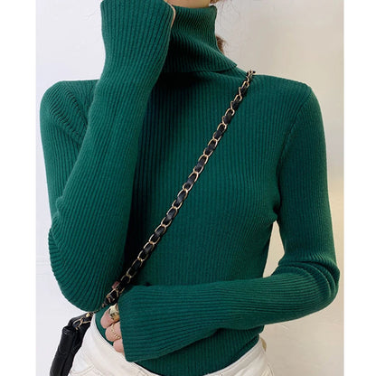 2025 Women S Fall Turtleneck Sweater Soft Knitted Cashmere Pullover Jumper Basic Autumn Winter Sweater For Women