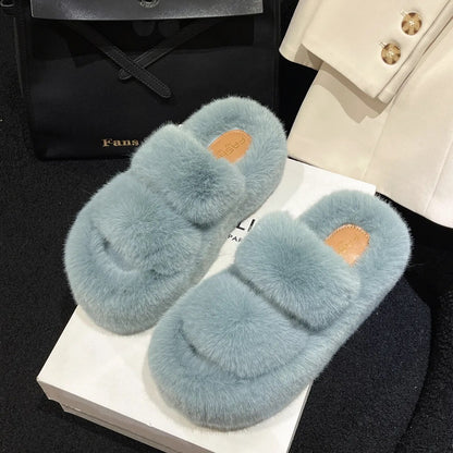 Super Soft Anti-Slip Plush Women Slippers