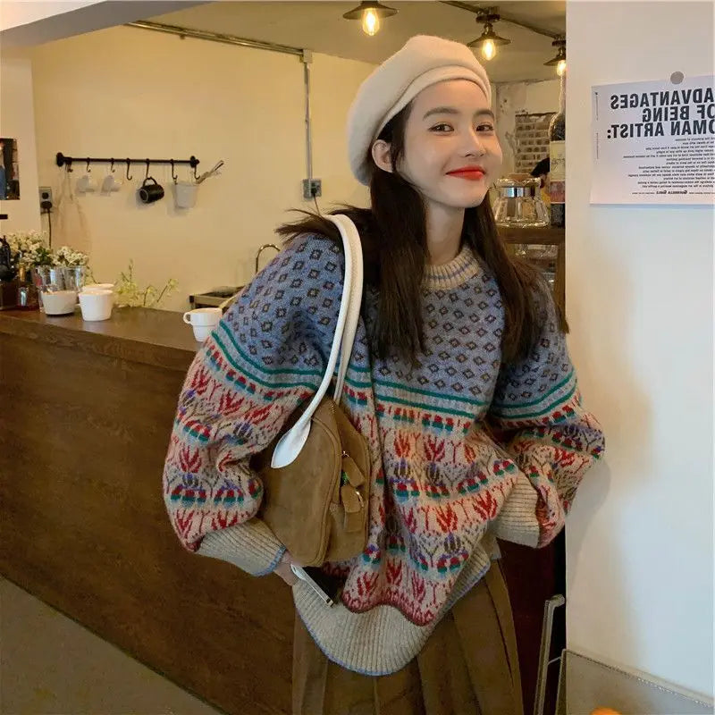 Spring O Neck Long Sleeve Thin Cropped Sweaters