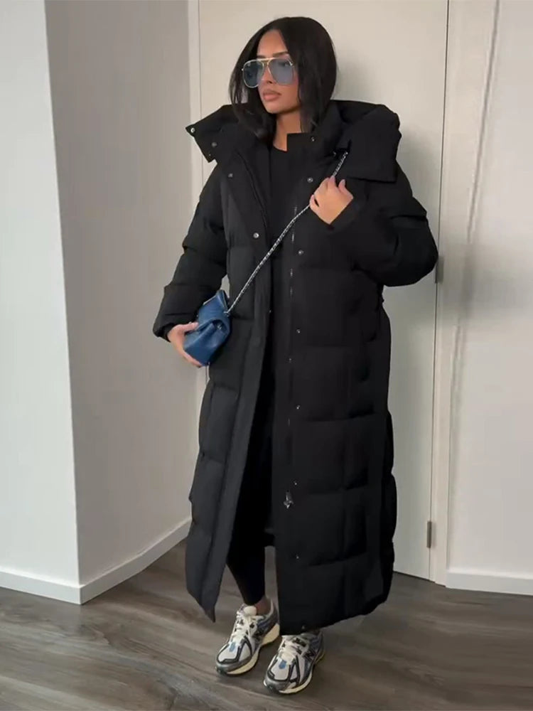 2025 New Womens Winter Parka Thick Warm Hooded Down Cotton Coat Loose Puffer Jacket Windproof Snow Overcoat With Pockets