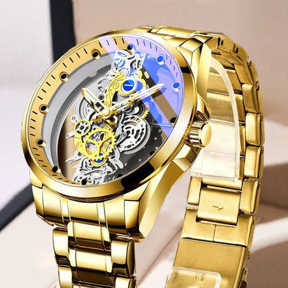 Super Creative Half Transparent Quartz Men Watches