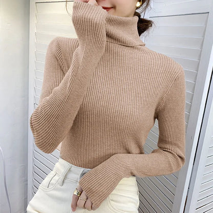 2025 Women S Fall Turtleneck Sweater Soft Knitted Cashmere Pullover Jumper Basic Autumn Winter Sweater For Women