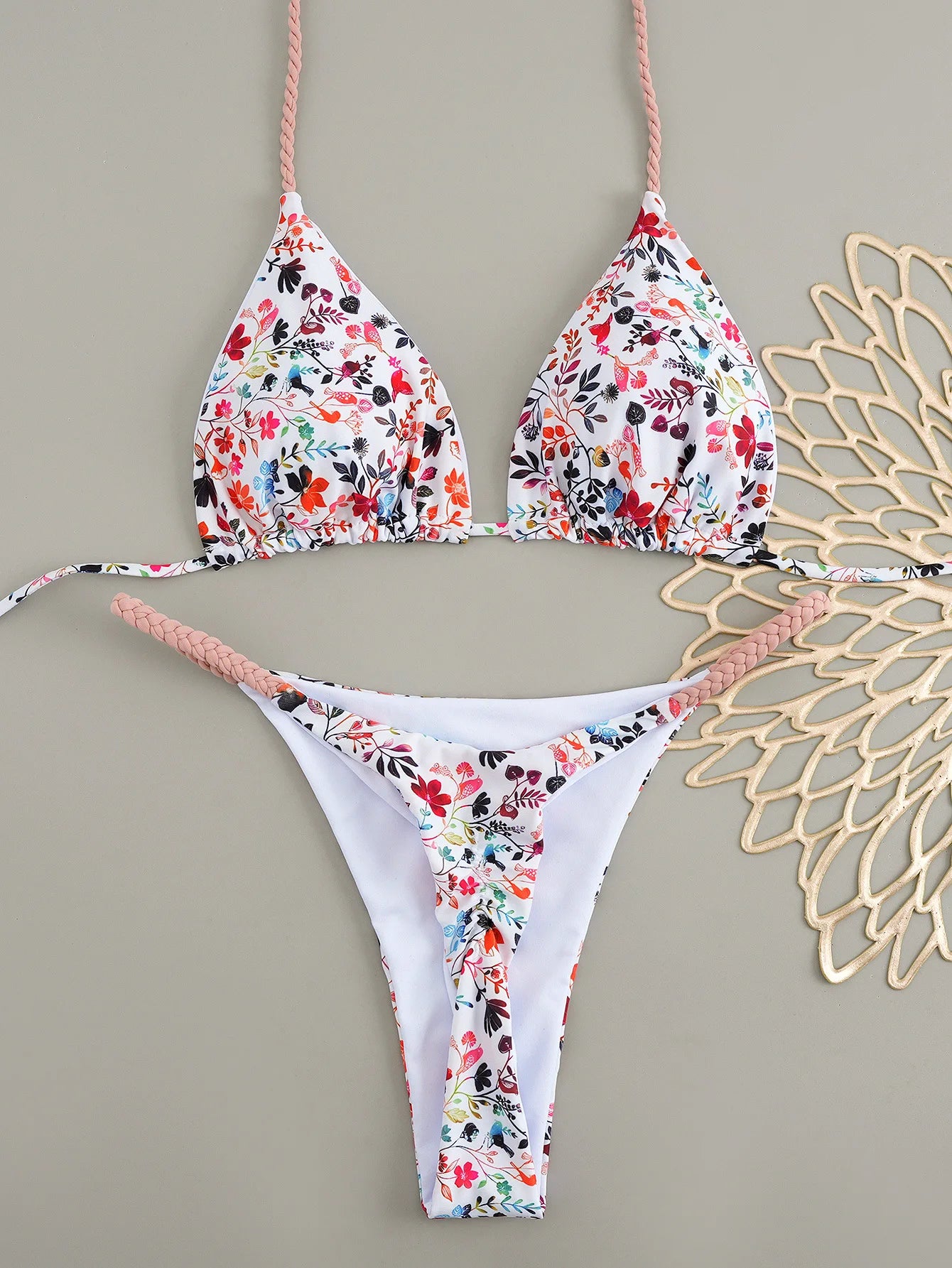 Polka Glow Push Up Bikini