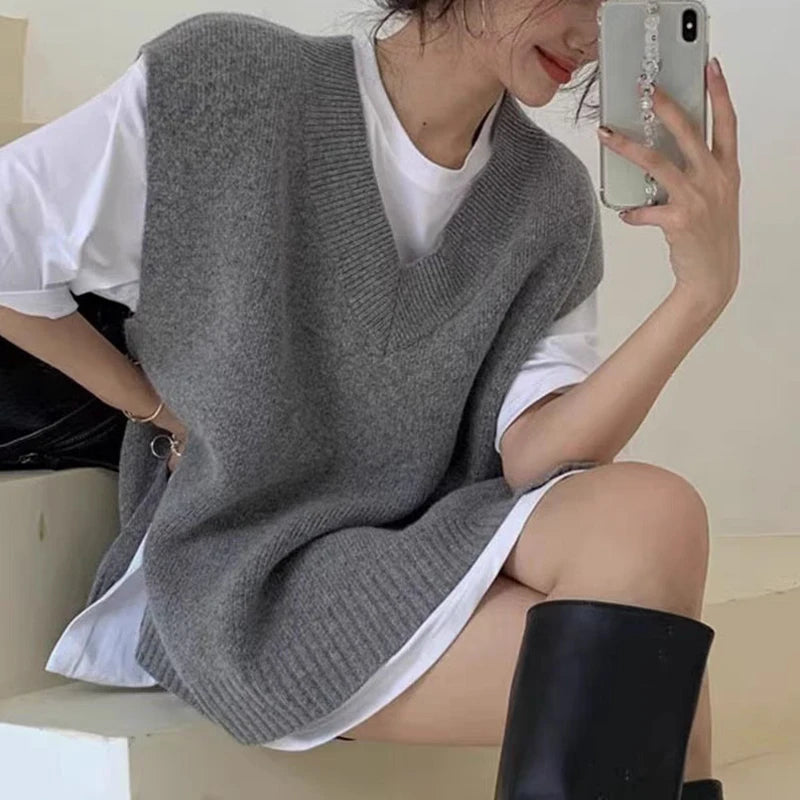 Autumn Fashion Korean Plus Size Vests