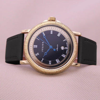 Creative Leather Auto Date Quartz Watches For Men