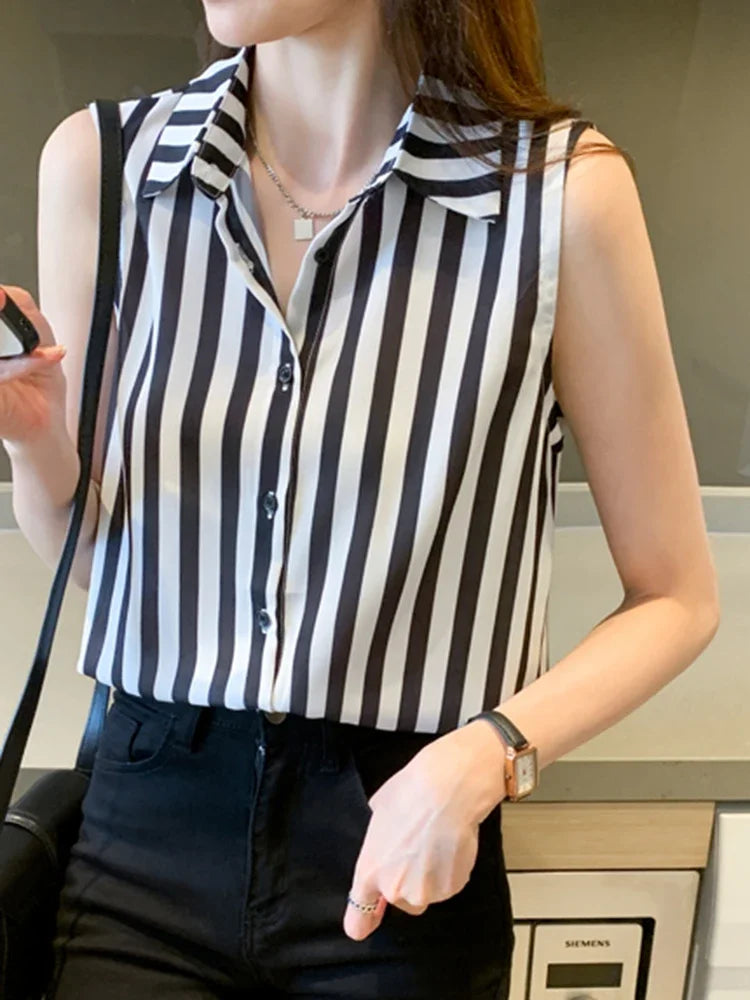 2024 Spring Office Lady White Shirt Korean Style Slim Button Up Work Blouse For Women