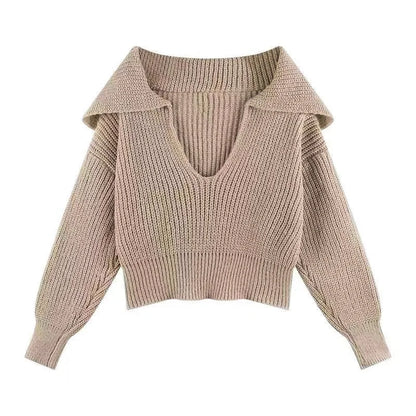 Cropped Ribbed Knit Sweater Outfit Trendy Fall Layering Aesthetic