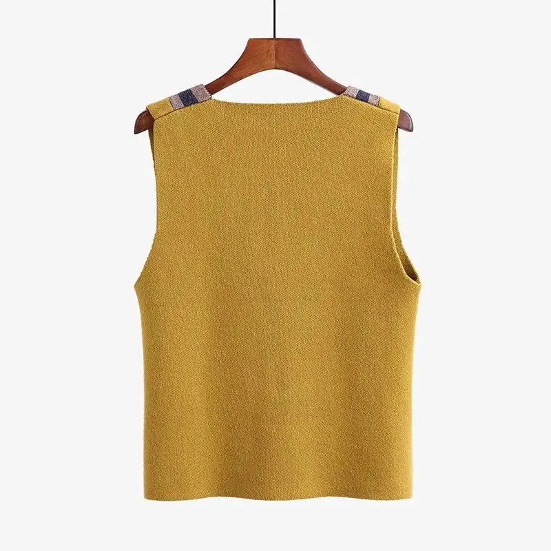 2024 Womens Hooded Sleeveless Knit Vest