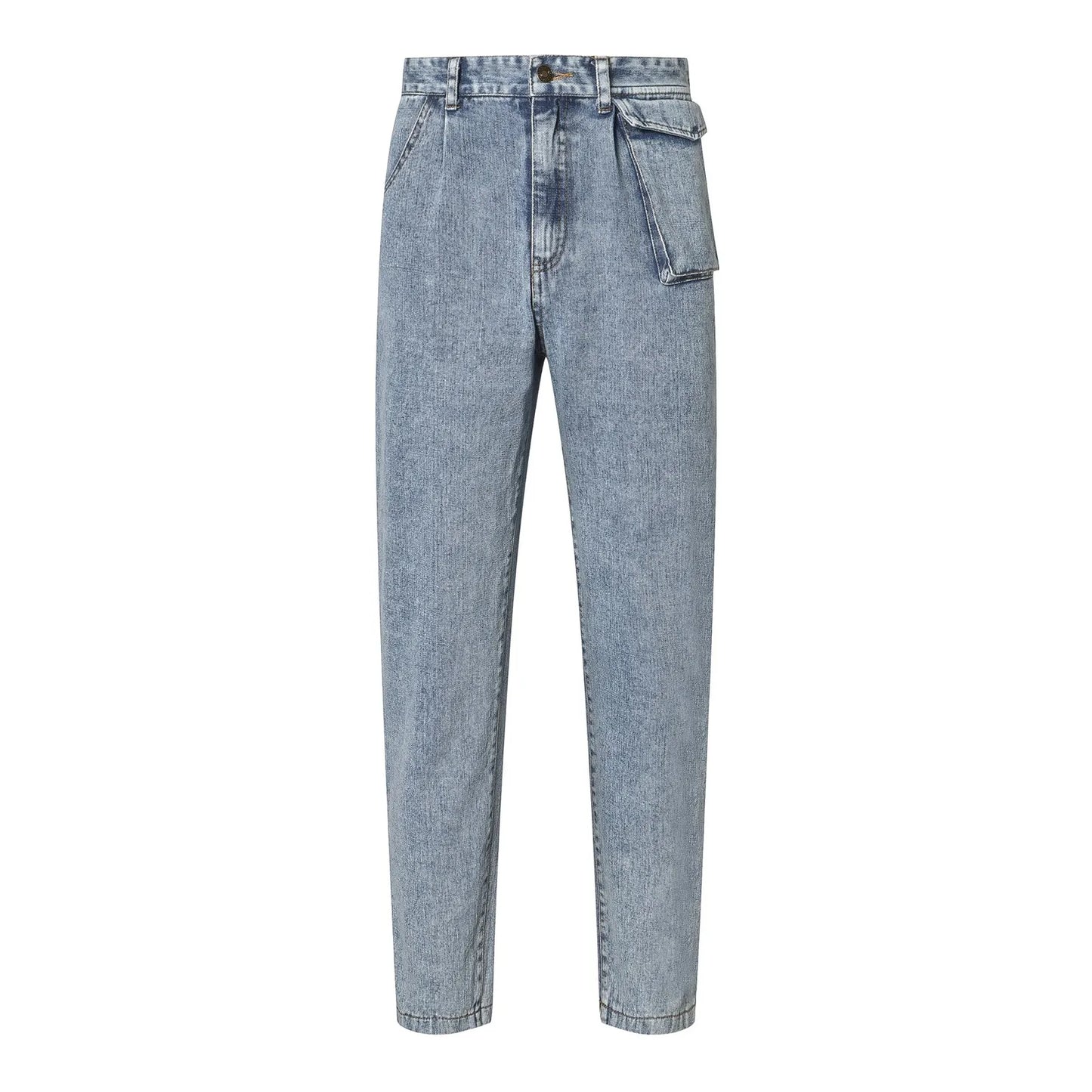 Women’s Straight Leg Baggy Jeans – Casual High Waist Loose Denim Pants