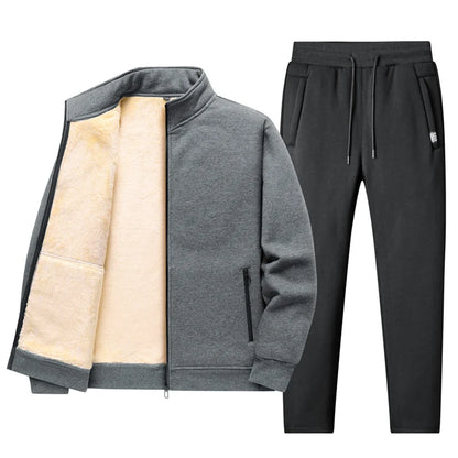 Lamb Cashmere Hoodie Pant Warmy Tracksuit Sets For Men Women