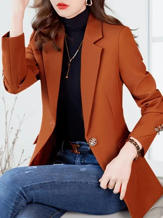 Casual Shiny Office Fashion Blazer Jackets