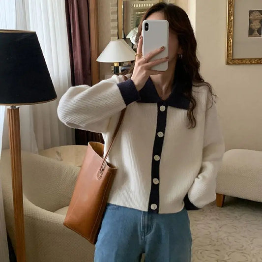 Vintage V Neck Sweaters 2023 Autumn Winter Fashion For Casual Women