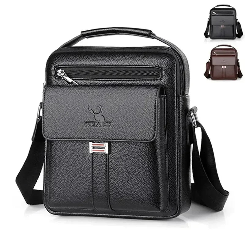 Genuine Leather Business Style Big Messenger Handbags For Men Women
