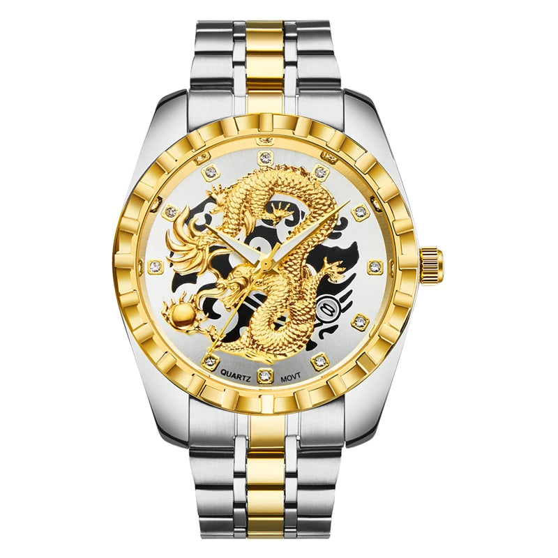 Stainless Steel 3d Knight Figure Dial Mens Watches
