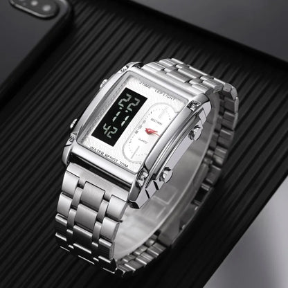 Mens Stainless Steel First Class Analog Dress Watches