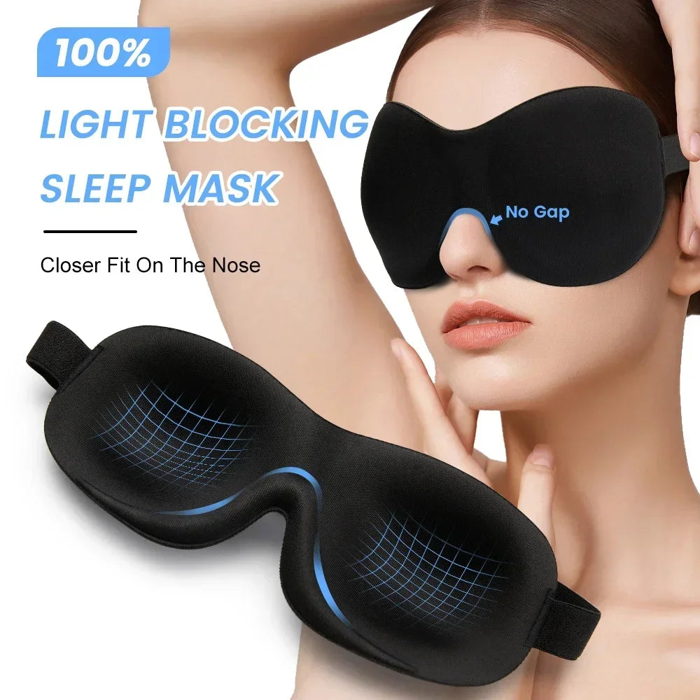 Light Blocking 3D Sleep Mask Soft Breathable Eye Cover