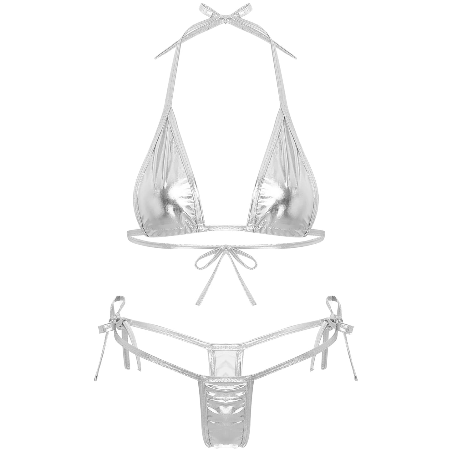 Womens High Waist Triangle Brazilian Bikini