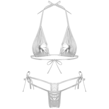 Womens High Waist Triangle Brazilian Bikini