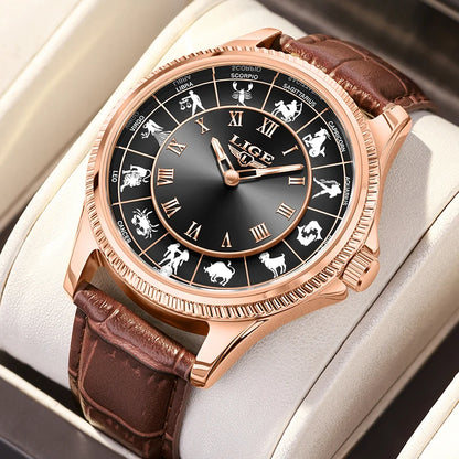 30m Water Resistance Genuine Leather Mens Luxury Quartz Watches