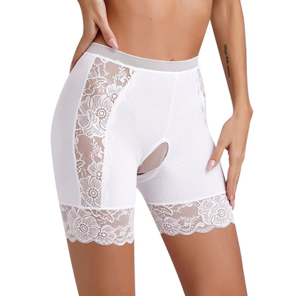 Womens Pocket Design Lace Underwear Shorts