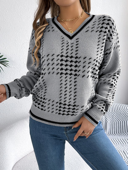 Women Trendy V Neck Sweaters
