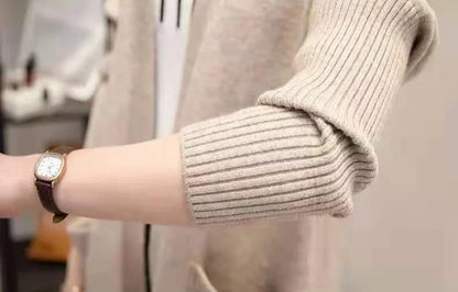 V-Neck Long Knit Cardigan for Women – 2025 Y2K Harajuku Style