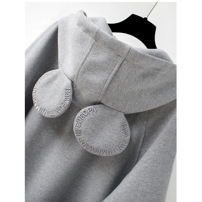 2025 Women S Hooded Zipper Sweatshirt Loose Fit With Pocket For Autumn Winter