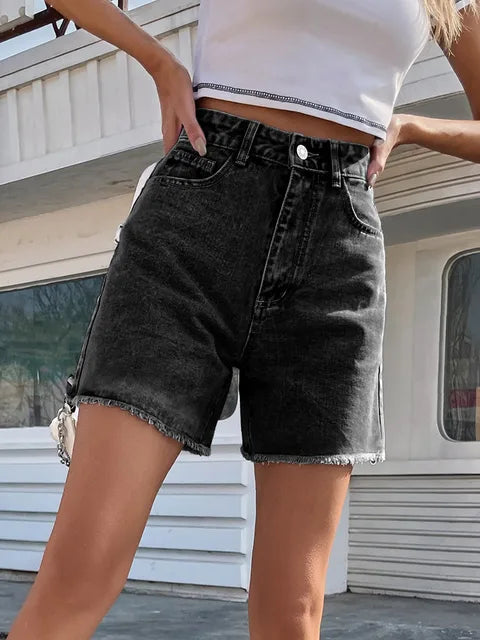 Casual Street Style Women's Blue Denim Shorts