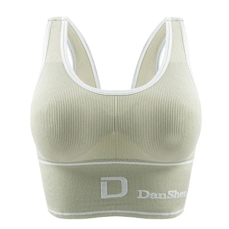 Active Lifestyle: Sporty Ribbed Grey Sports Bra