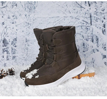 Cozy White Plush Snow Boots for Women | 2025 Winter Non-Slip Platform Boots
