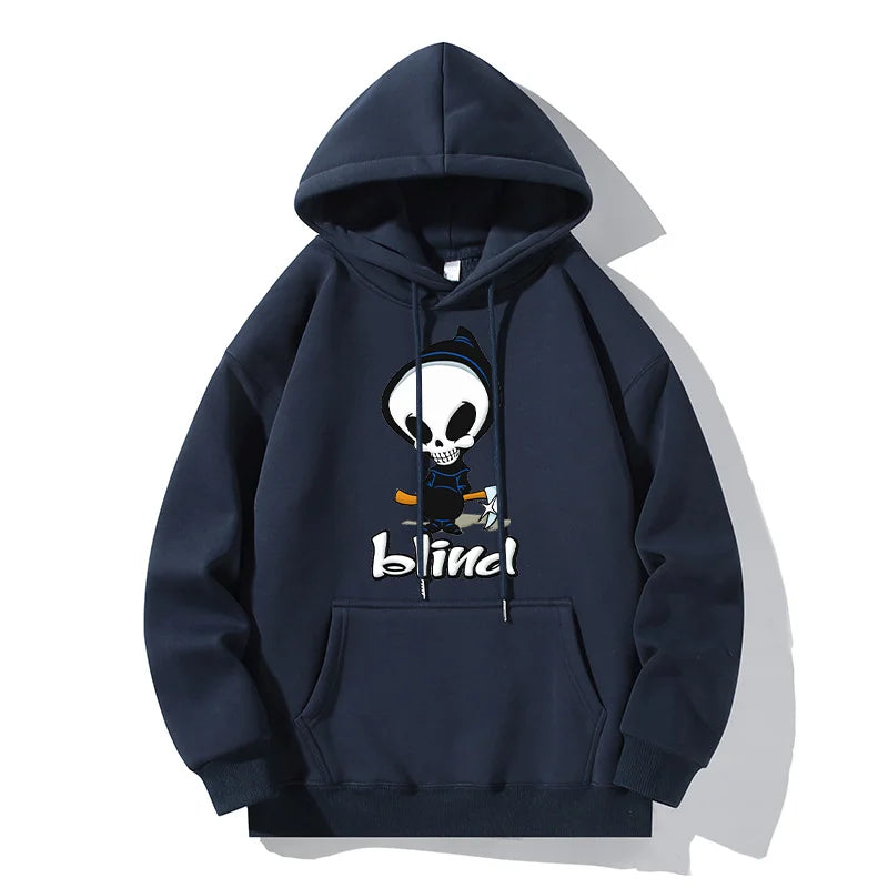 Plus Size Casual Skull Head Printed Crew Neck Sweatshirts