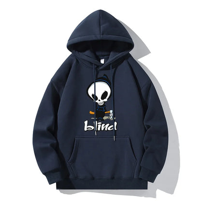 Plus Size Casual Skull Head Printed Crew Neck Sweatshirts