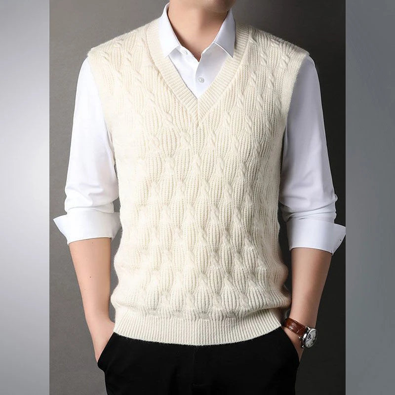 Top Grade Sleeveless Sweater Vest V Neck Fashion For Men
