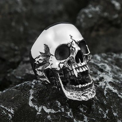 Bright Heavy Skull Stainless Steel Creative Ring