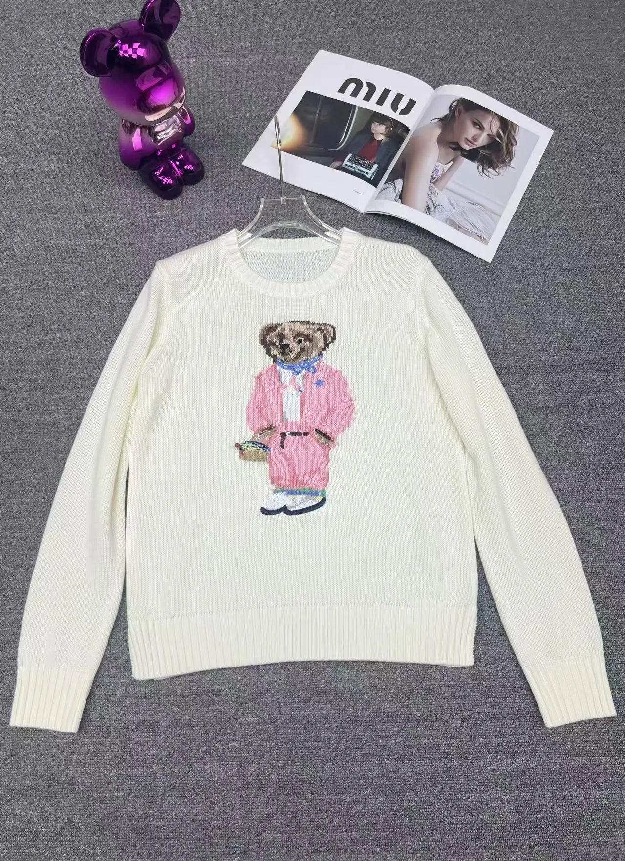 Womens Sweety Bear Cartoony Sweater