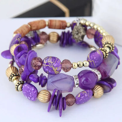 Ibiza Bohemian Summer - Colorful Beaded Turquoise Wrap Bracelet
