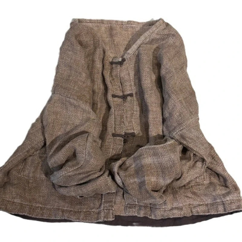 Vintage V-Neck Knit Cardigan Jacket for Women – Autumn Winter 2025