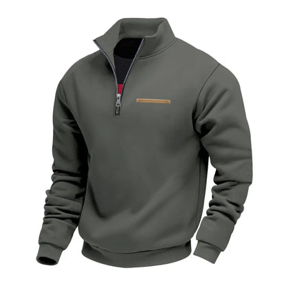 Fairbanks Mountain Embroidery Fleece Sweatshirt Raglan Sleeve Quarter Zip Polar Pullover For Outdoor Style