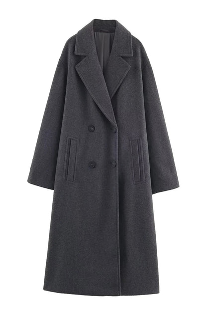 Gray overcoat on a white background